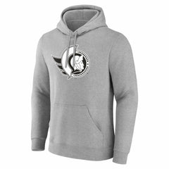 NHL,Custom Ottawa Senators Big & Tall Personalized Name & Number Monochrome Pullover Hoodie - Gray