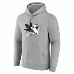 NHL,Custom San Jose Sharks Big & Tall Personalized Name & Number Monochrome Pullover Hoodie - Gray