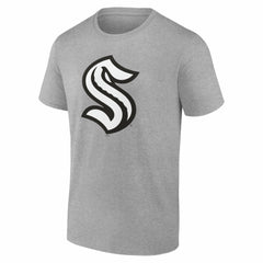 NHL,Custom Seattle Kraken Big & Tall Personalized Name & Number Monochrome T-Shirt - Gray