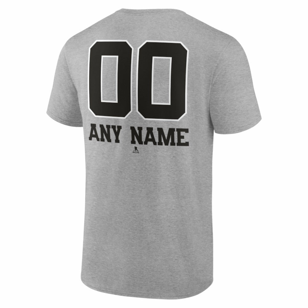 NHL,Custom Tampa Bay Lightning Big & Tall Personalized Name & Number Monochrome T-Shirt - Gray