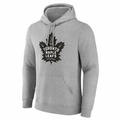 NHL,Custom Toronto Maple Leafs Big & Tall Personalized Name & Number Monochrome Pullover Hoodie - Gray