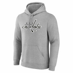 NHL,Custom Washington Capitals Big & Tall Personalized Name & Number Monochrome Pullover Hoodie - Gray