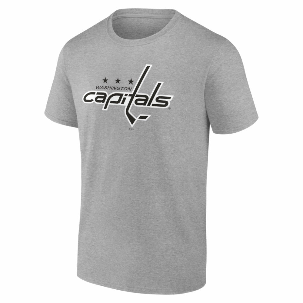 NHL,Custom Washington Capitals Big & Tall Personalized Name & Number Monochrome T-Shirt - Gray