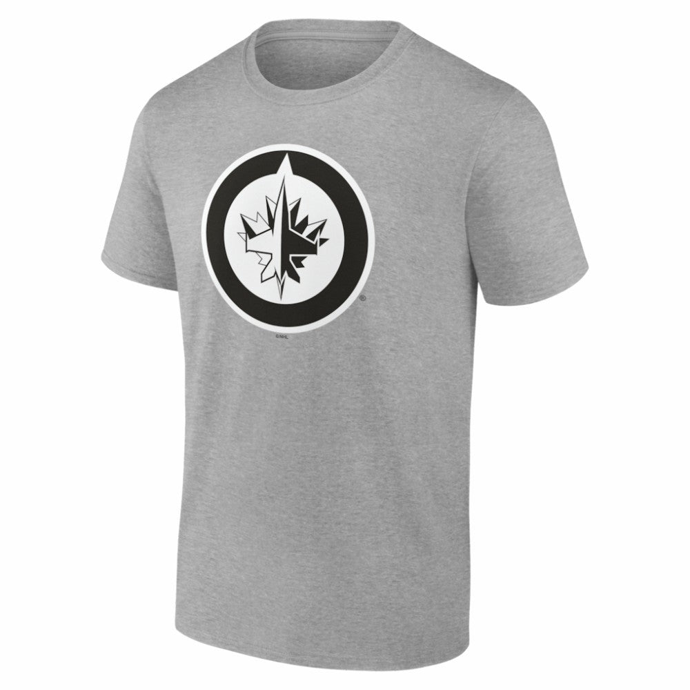 NHL,Custom Winnipeg Jets Big & Tall Personalized Name & Number Monochrome T-Shirt - Gray