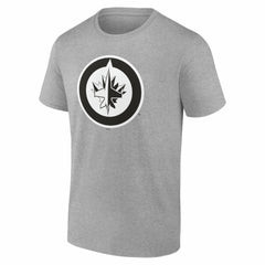 NHL,Custom Winnipeg Jets Big & Tall Personalized Name & Number Monochrome T-Shirt - Gray