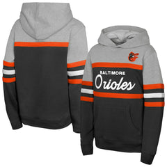 Baltimore Orioles Mitchell & Ness Youth Cooperstown Head Coach Pullover Hoodie - Black/Grey Hoodies