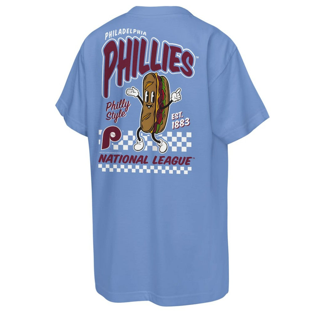 Philadelphia Phillies Mitchell & Ness Cooperstown Concession T-Shirt - Light Blue T-shirts