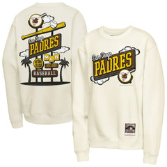 San Diego Padres Mitchell & Ness Youth Retro Billboard Sweatshirt - Natural Sweatshirts