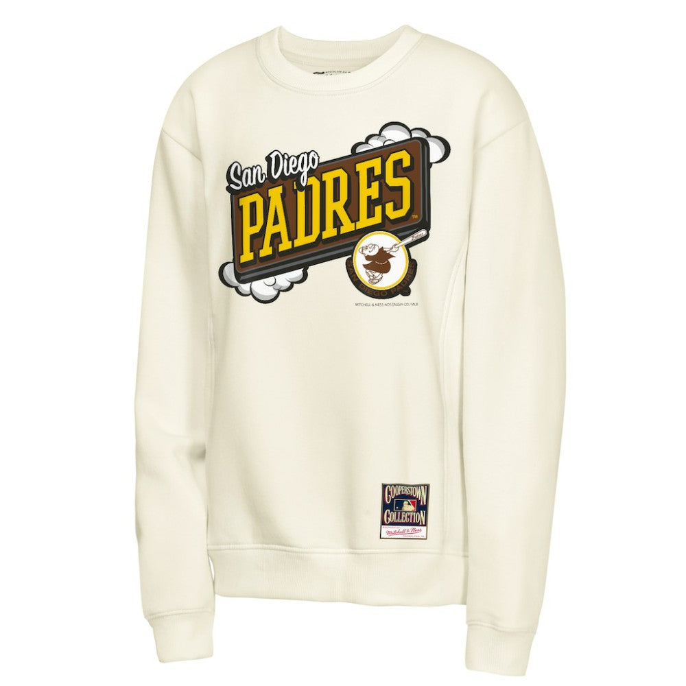 San Diego Padres Mitchell & Ness Youth Retro Billboard Sweatshirt - Natural Sweatshirts