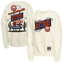 Houston Astros Mitchell & Ness Youth Retro Billboard Sweatshirt - Natural Sweatshirts