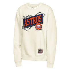 Houston Astros Mitchell & Ness Youth Retro Billboard Sweatshirt - Natural Sweatshirts