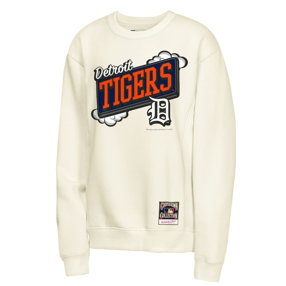 Detroit Tigers Mitchell & Ness Youth Retro Billboard Sweatshirt - Natural Sweatshirts