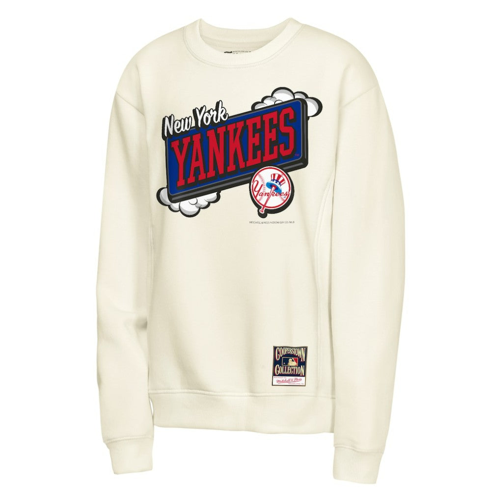 New York Yankees Mitchell & Ness Youth Retro Billboard Sweatshirt - Natural Sweatshirts