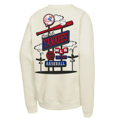 New York Yankees Mitchell & Ness Youth Retro Billboard Sweatshirt - Natural Sweatshirts