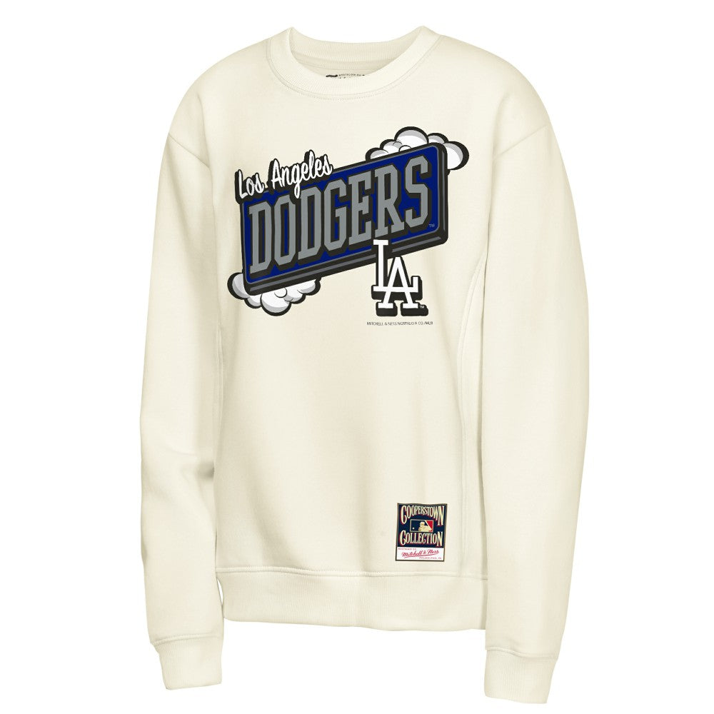 Los Angeles Dodgers Mitchell & Ness Youth Retro Billboard Sweatshirt - Natural Sweatshirts