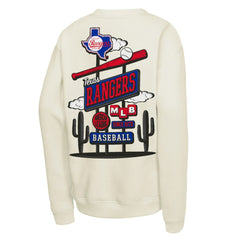Texas Rangers Mitchell & Ness Youth Retro Billboard Sweatshirt - Natural Sweatshirts