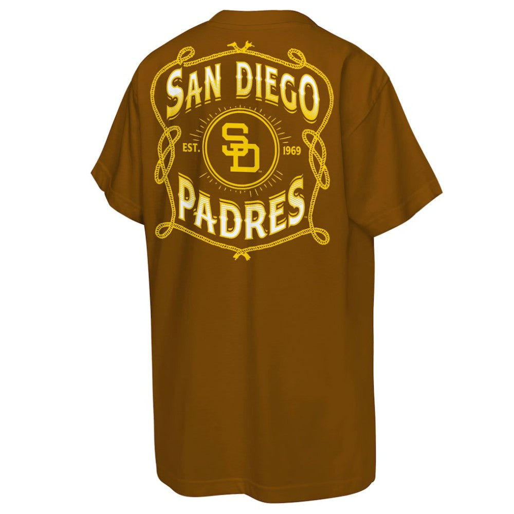 San Diego Padres Mitchell & Ness Youth Cooperstown Rodeo Rope T-Shirt - Brown T-shirts