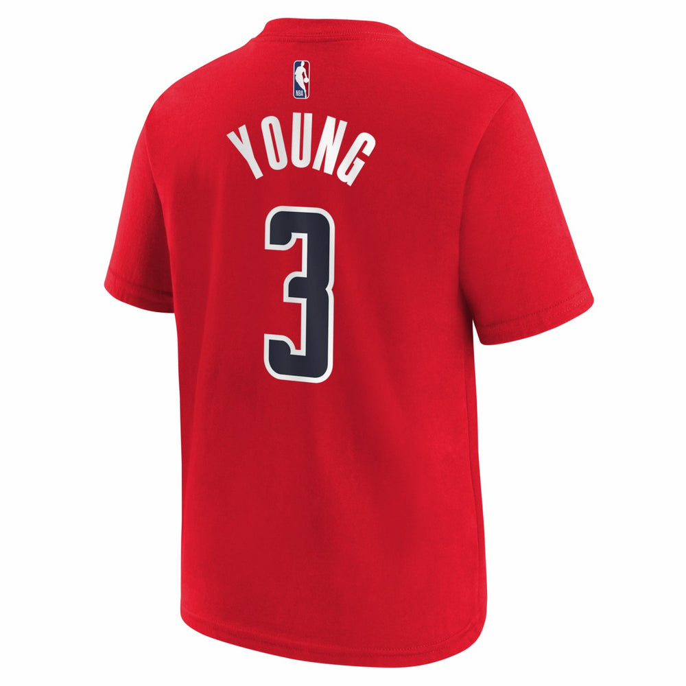 Trae Young Washington Wizards Youth 2026 Name & Number T-Shirt Red