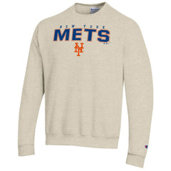 New York Mets Champion Eco Powerblend Sweatshirt - Oatmeal Sweatshirts