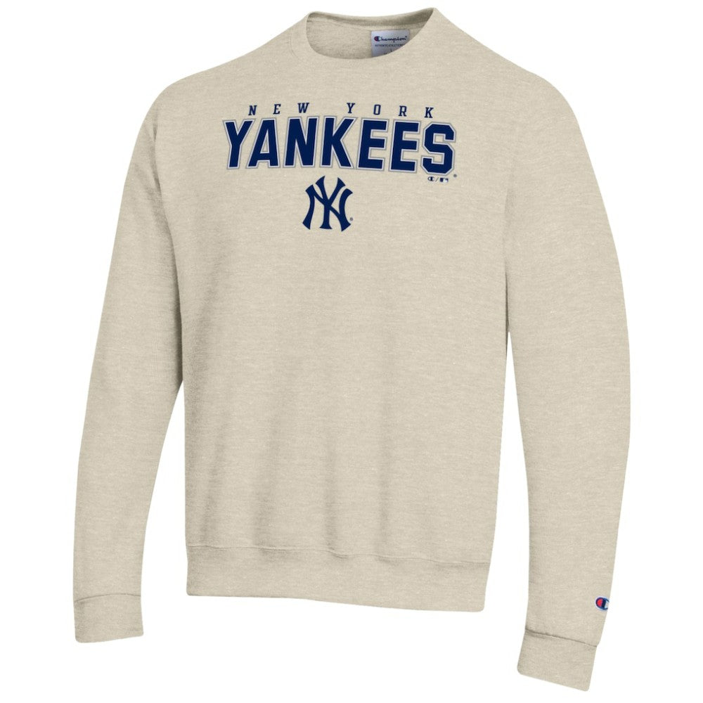 New York Yankees Champion Eco Powerblend Sweatshirt - Oatmeal Sweatshirts