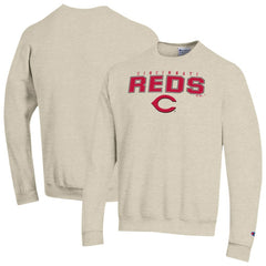 Cincinnati Reds Champion Eco Powerblend Sweatshirt - Oatmeal Sweatshirts
