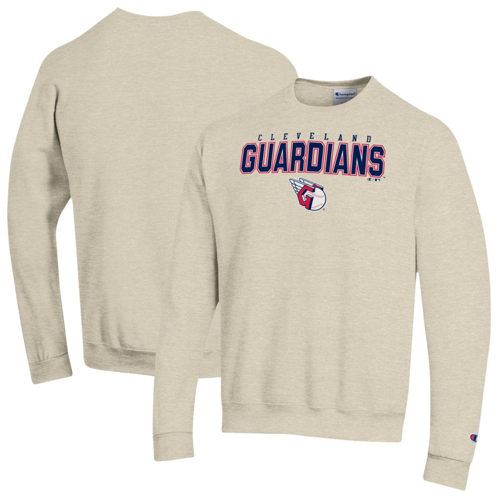 Cleveland Guardians Champion Eco Powerblend Sweatshirt - Oatmeal Sweatshirts
