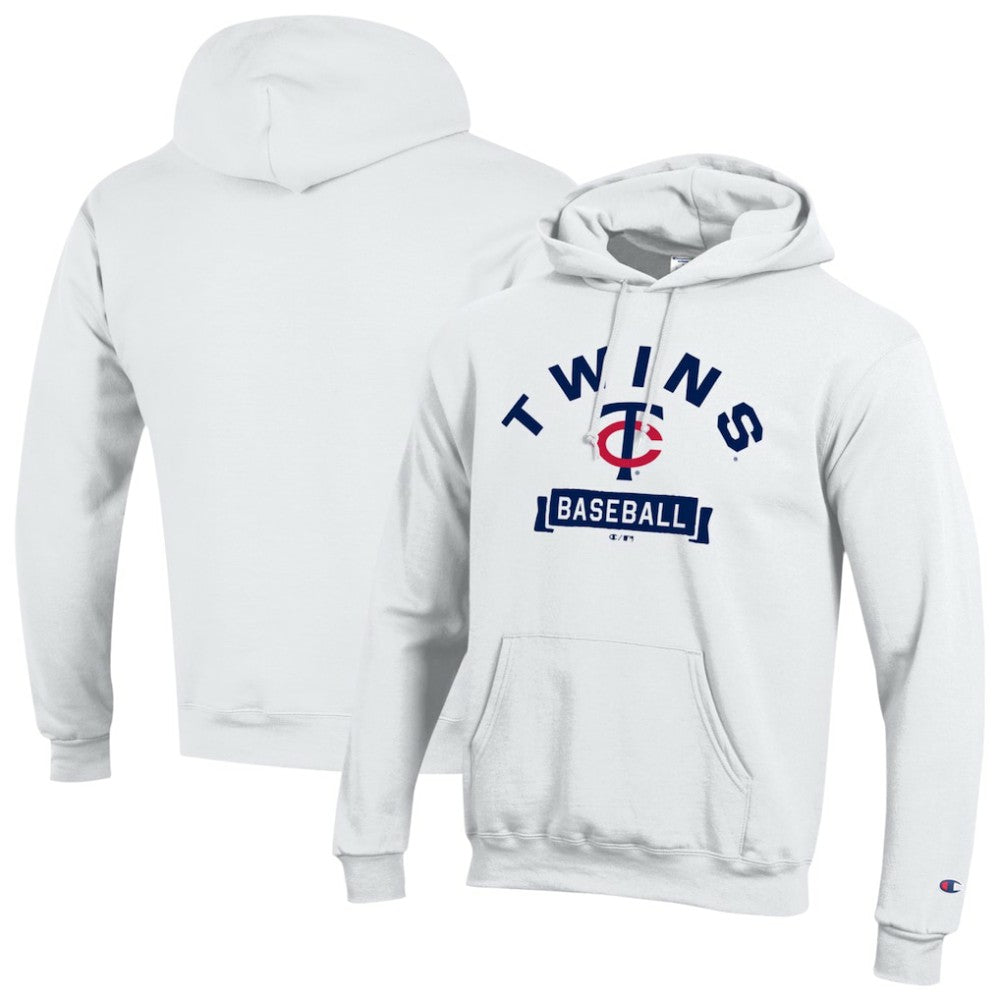 Minnesota Twins Champion Eco Powerblend Hoodie - White Hoodies