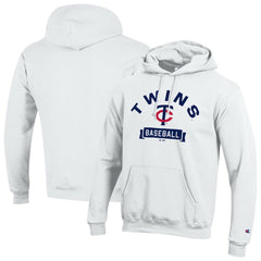 Minnesota Twins Champion Eco Powerblend Hoodie - White Hoodies