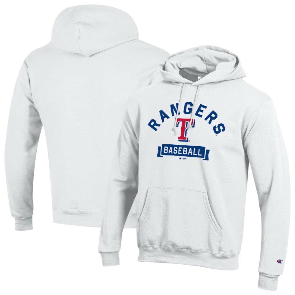Texas Rangers Champion Eco Powerblend Hoodie - White Hoodies