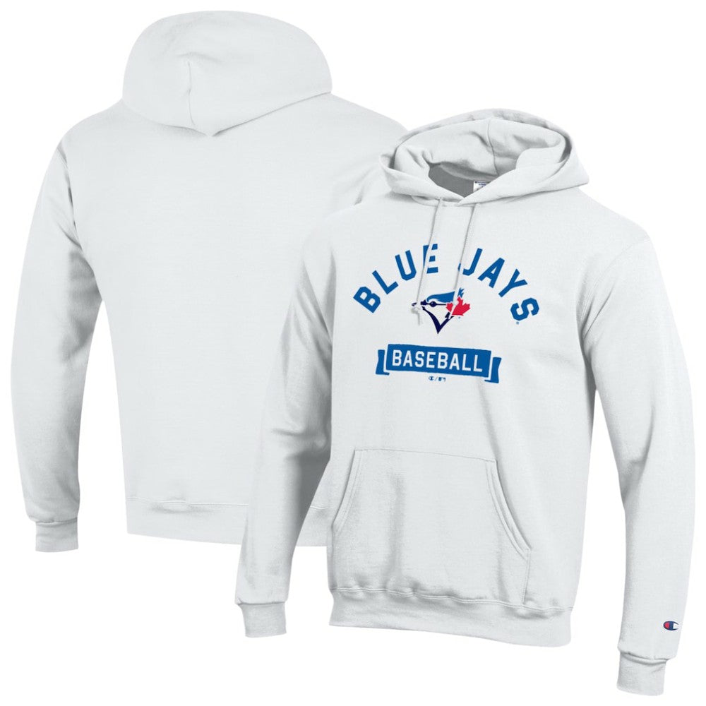 Toronto Blue Jays Champion Eco Powerblend Hoodie - White Hoodies