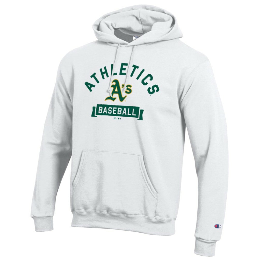 Athletics Champion Eco Powerblend Hoodie - White Hoodies