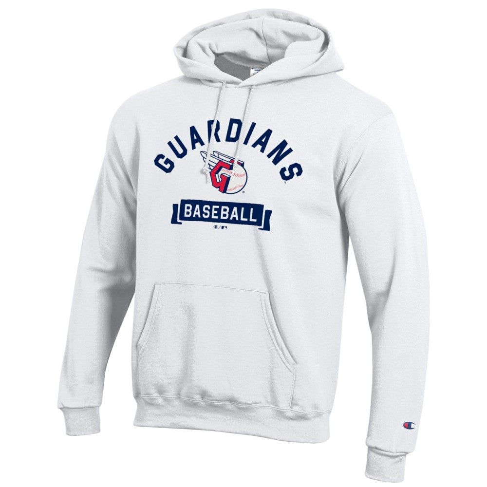 Cleveland Guardians Champion Eco Powerblend Hoodie - White Hoodies