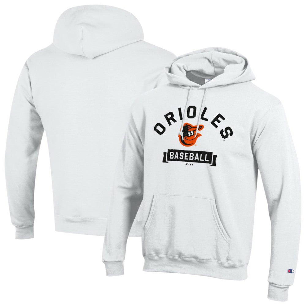 Baltimore Orioles Champion Eco Powerblend Hoodie - White Hoodies
