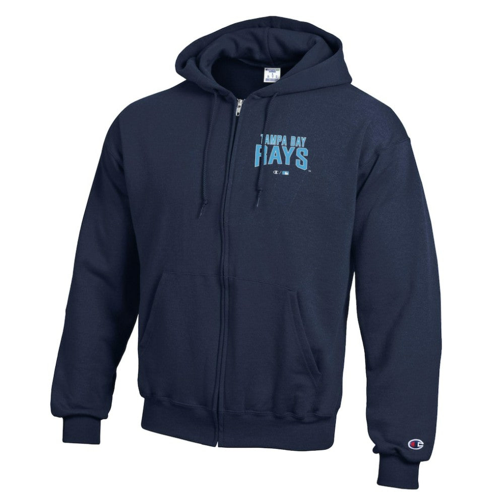 Tampa Bay Rays Champion Eco Powerblend Full-Zip Hoodie - Navy Hoodies