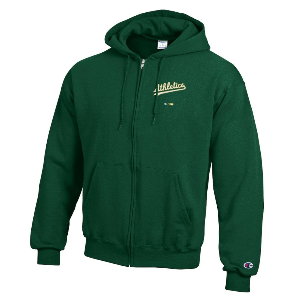 Athletics Champion Eco Powerblend Full-Zip Hoodie - Green Hoodies