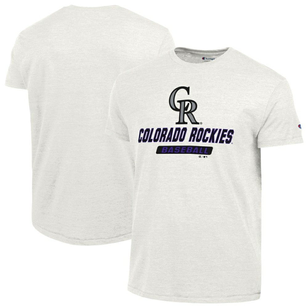 Colorado Rockies Champion Ultimate Tri-blend T-Shirt - White T-shirts
