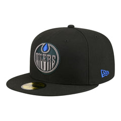 NHL Edmonton Oilers New Era Color Pop 59FIFTY Fitted Hat - Black