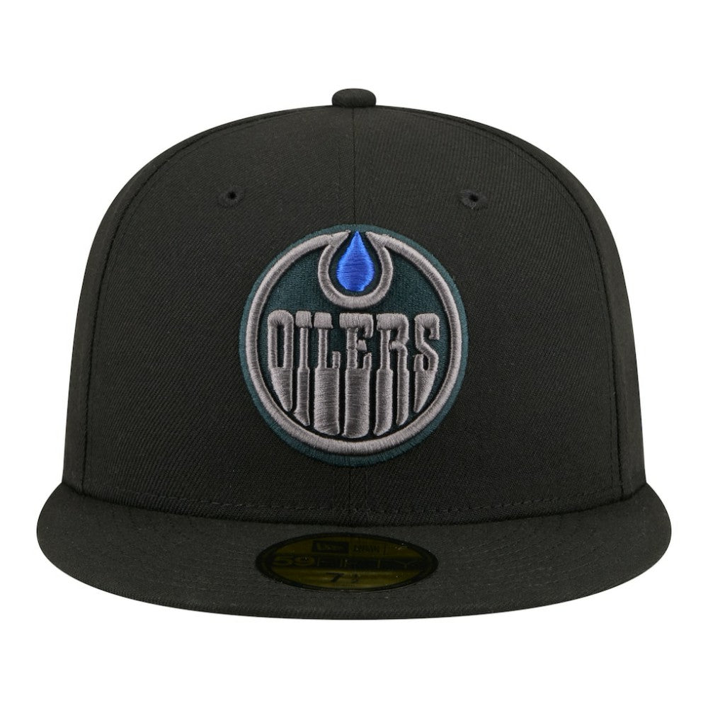 NHL Edmonton Oilers New Era Color Pop 59FIFTY Fitted Hat - Black