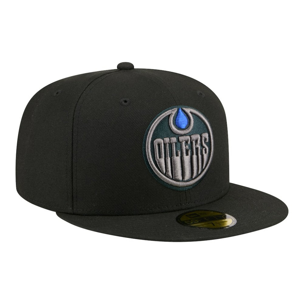 NHL Edmonton Oilers New Era Color Pop 59FIFTY Fitted Hat - Black