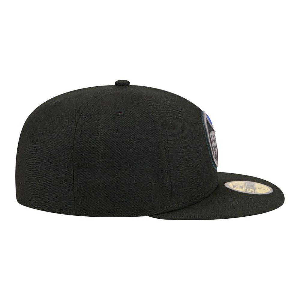NHL Edmonton Oilers New Era Color Pop 59FIFTY Fitted Hat - Black
