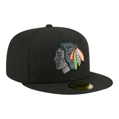NHL Chicago Blackhawks New Era Color Pop 59FIFTY Fitted Hat - Black