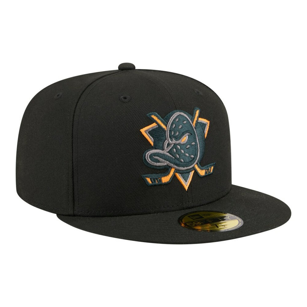 NHL Anaheim Ducks New Era Color Pop 59FIFTY Fitted Hat - Black