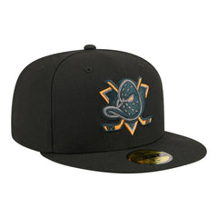 NHL Anaheim Ducks New Era Color Pop 59FIFTY Fitted Hat - Black