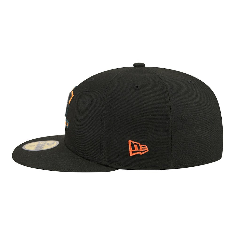 NHL Anaheim Ducks New Era Color Pop 59FIFTY Fitted Hat - Black