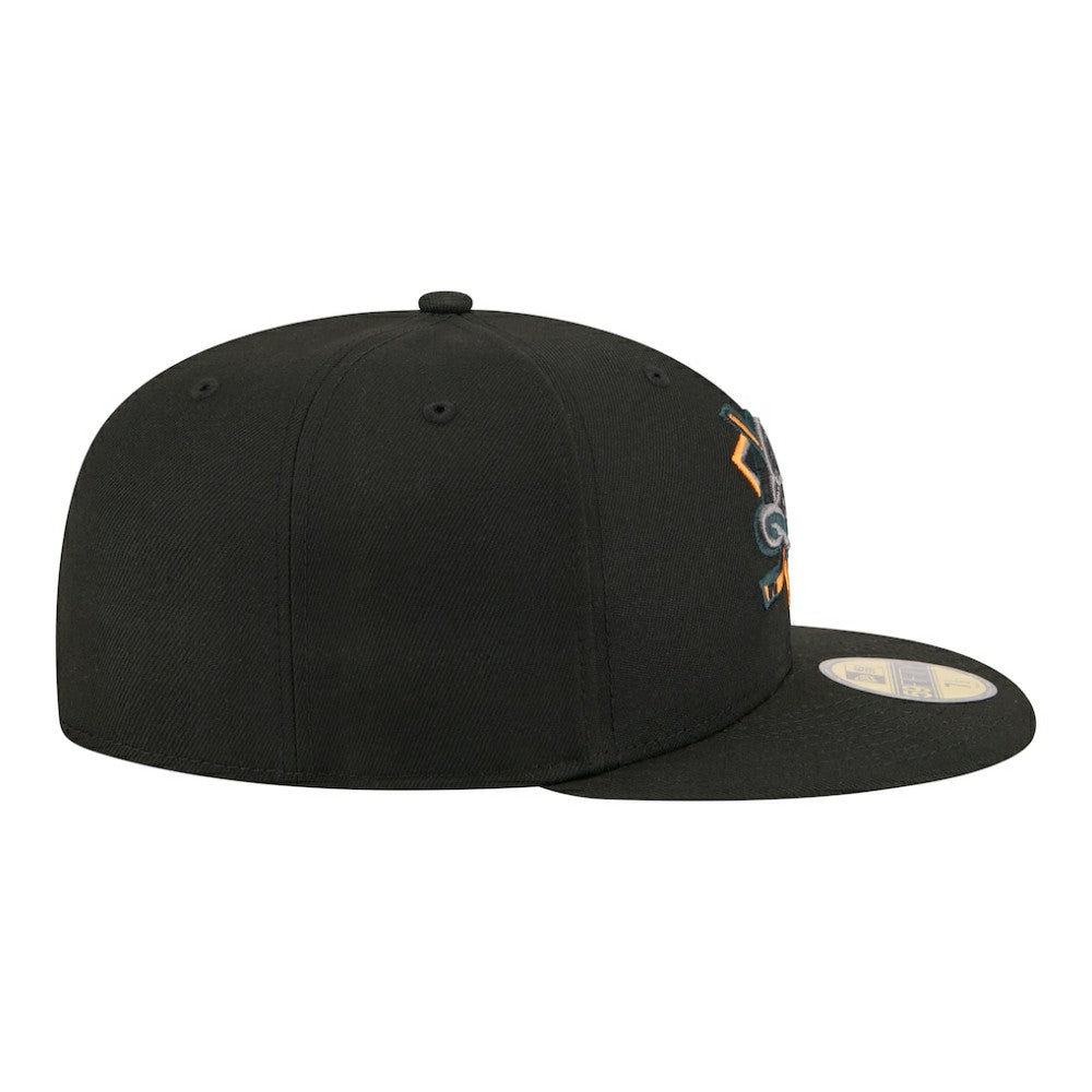 NHL Anaheim Ducks New Era Color Pop 59FIFTY Fitted Hat - Black