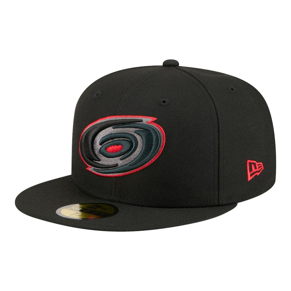 NHL Carolina Hurricanes New Era Color Pop 59FIFTY Fitted Hat - Black