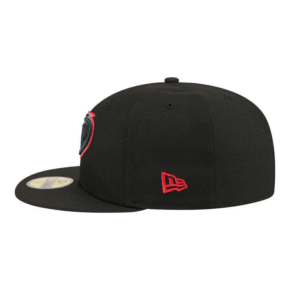 NHL Carolina Hurricanes New Era Color Pop 59FIFTY Fitted Hat - Black
