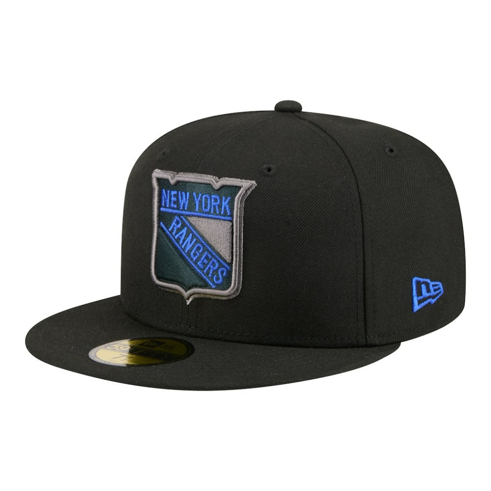 NHL New York Rangers New Era Color Pop 59FIFTY Fitted Hat - Black