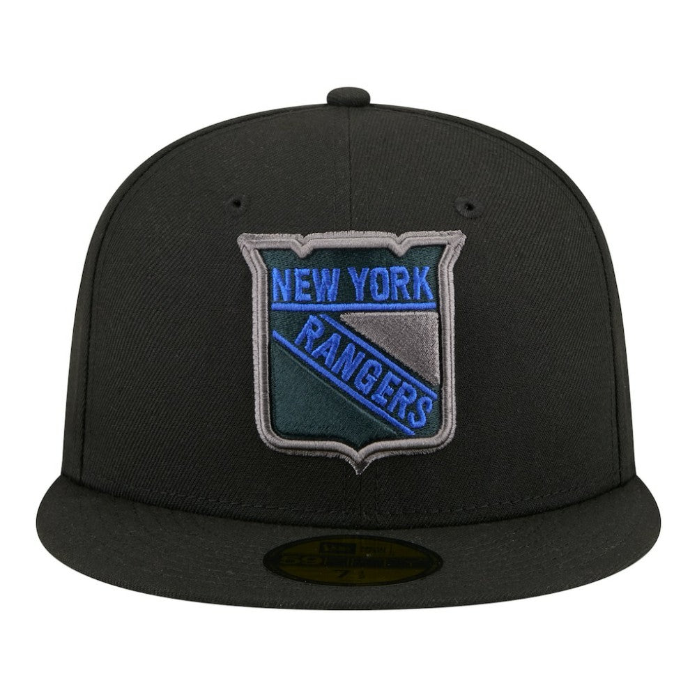 NHL New York Rangers New Era Color Pop 59FIFTY Fitted Hat - Black