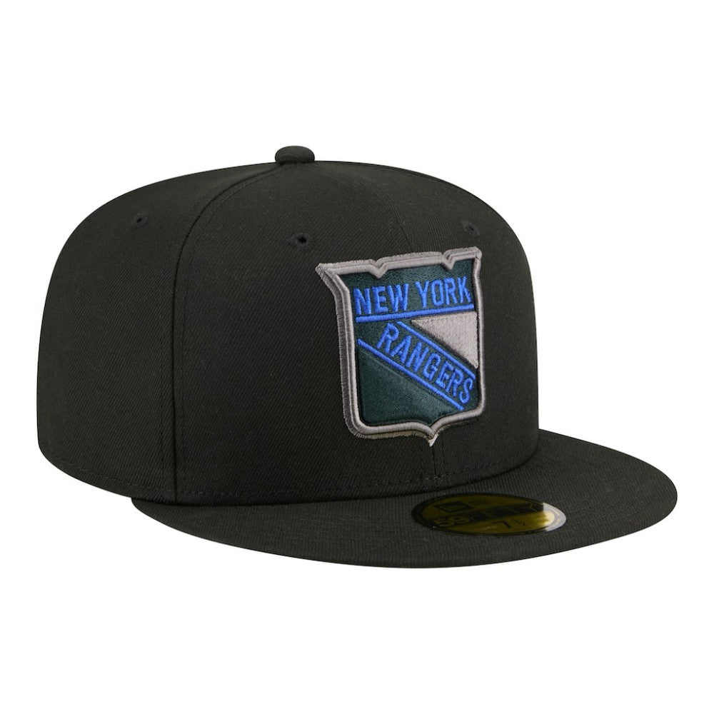 NHL New York Rangers New Era Color Pop 59FIFTY Fitted Hat - Black